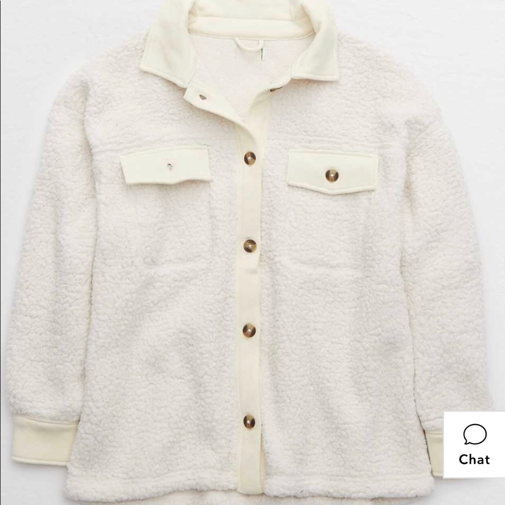 Aerie Cloud Sherpa Jacket (Shacket)